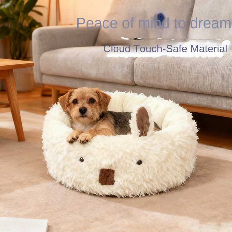 Hundebett Alpaka-Sofa | Halbgeschlossen & Winterwarm | Flanell | 3 Größen