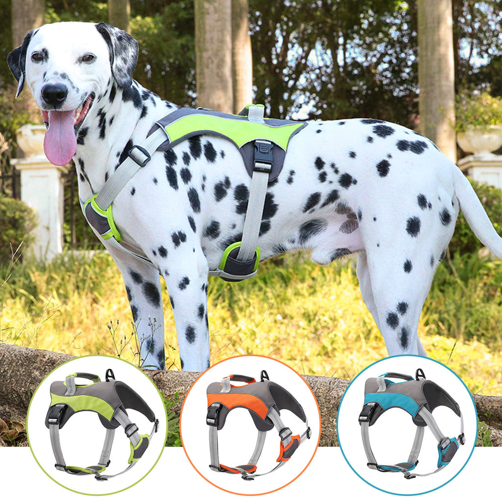 Reflektierendes Brustgeschirr fuer Hunde - Polyester | Ausbruchsicher | 3 Farben | S-XL | Mittelgrosse und grosse Hunde