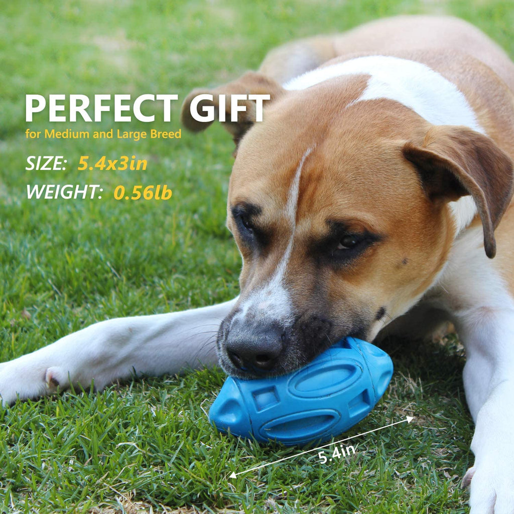 Quietschender Gummi-Rugby-Ball für Hunde – bissfest, abriebfest & interaktiv
