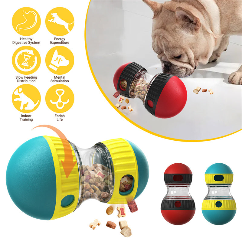 Futterball Tumbler für Hunde – Slow Feeder & Intelligenzspielzeug | Blau / Rot / Set