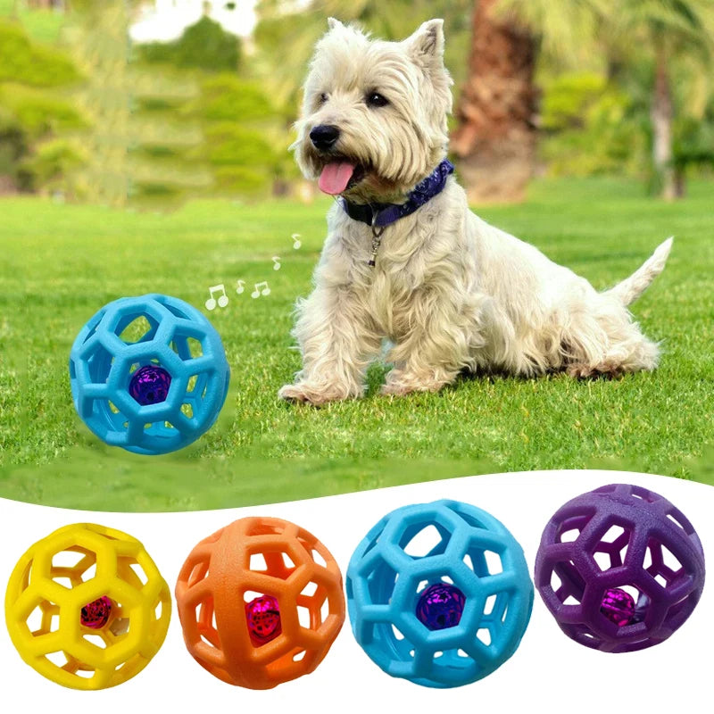 TPR Kauball für Hunde – mit & ohne Glöckchen (9 cm, 4 Farben)