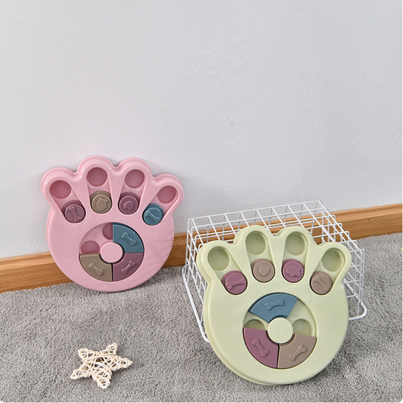 Anti-Schling-Drehteller-Napf für Hunde – 3 Muster, in Pink, Grün & Blau