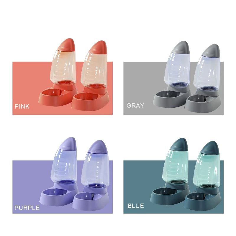 Hundenapf & Wasserspender Segelboot-Design – Transparent, Große Kapazität, 4 Farben