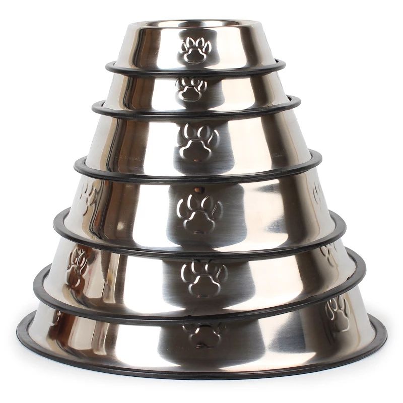 Edelstahl Hundenapf – Rutschfest, 6 Größen (Ø15–34 cm)