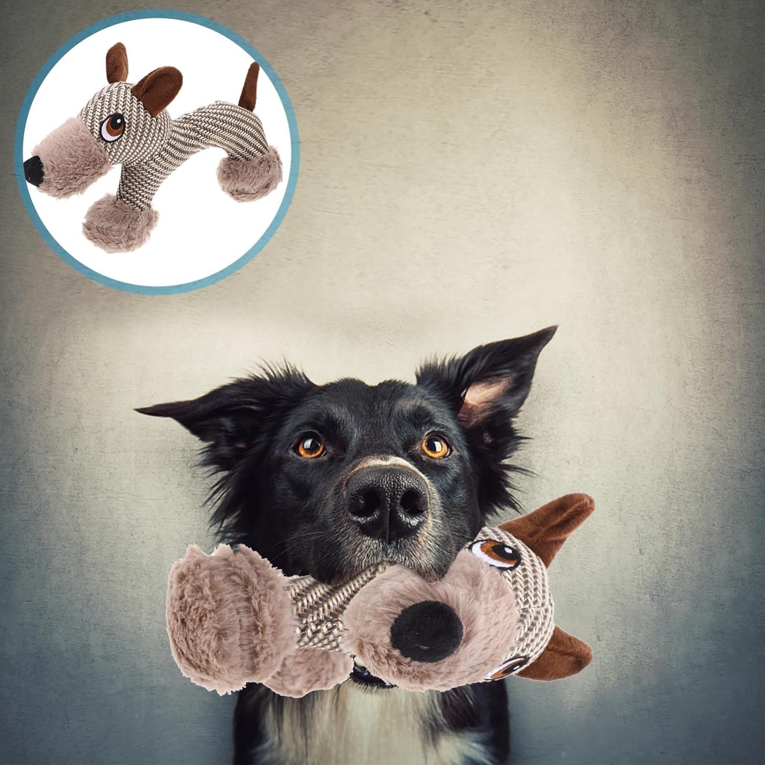 Plüsch-Quietschspielzeug für Hunde – Affe oder Welpe, weich & bissfest