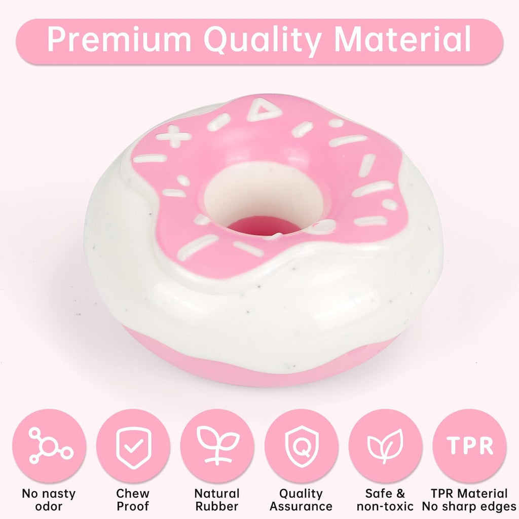 Donut Kauspielzeug für Hunde – TPR, Quietscher & Zahnpflege