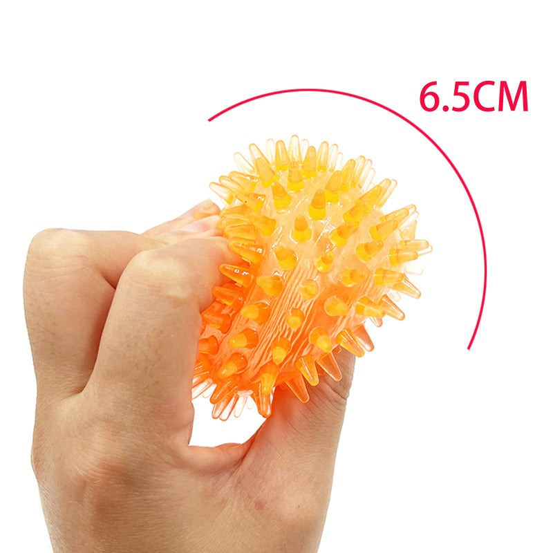 TPR Stachelball – Quietsch- & Zahnpflege-Spielzeug für Hunde, 6,5 cm