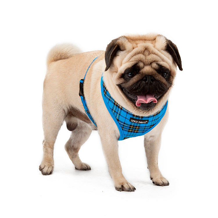 Hundegeschirr Weste Karo-Design – Verstellbar, Polyester, XS–XL