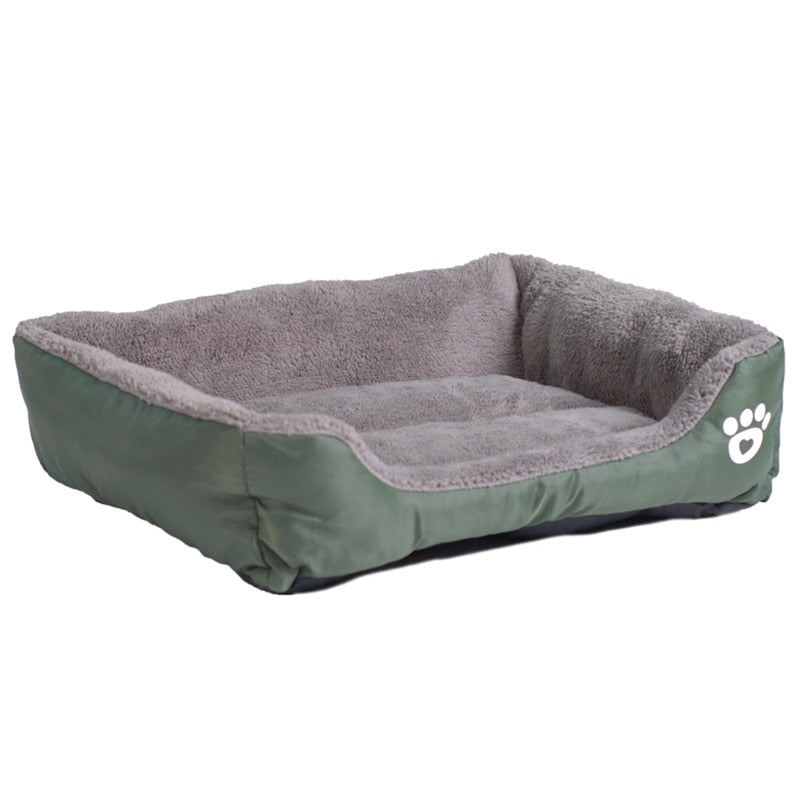 Fleece Hundesofa mit Pfoten-Design – weiches Hundebett wasserfest, 9 Farben, S bis XXXL