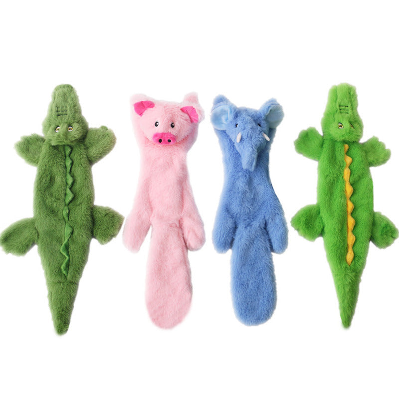 Plüsch-Tierspielzeug für Hunde – Krokodil, Schwein & Elefant, 45 cm