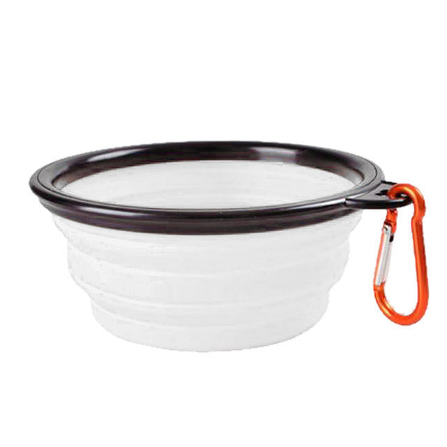 Faltbarer Silikon-Reisenapf für Hunde – 350ml oder 1000ml, mit Karabiner