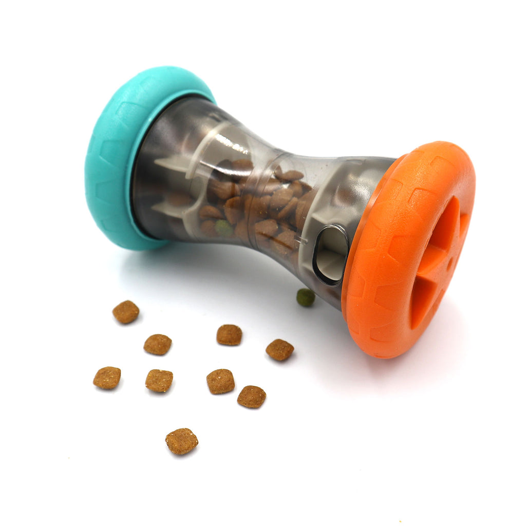 Hantel-Futterspender für Hunde – Rollender Slow Feeder & Intelligenzspielzeug