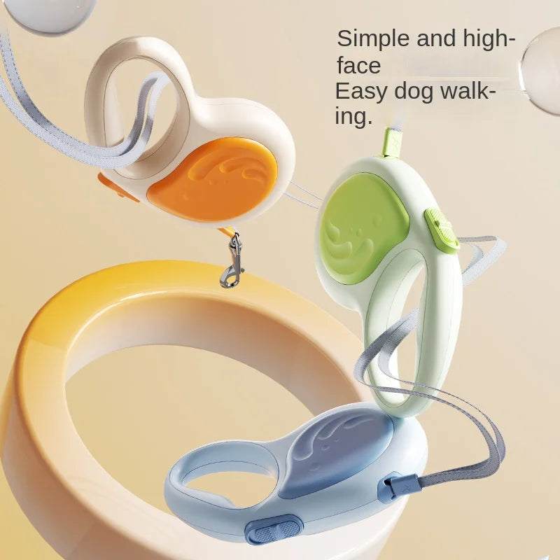 Einziehbare Hundeleine Nylon – automatisch, 3 m / 5 m, 3 Farben, für kleine & mittlere Hunde & Katzen
