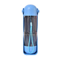 4-in-1 Hundetrinkflasche faltbar – 300ml Wasser + 200ml Futter + Kotbeutelspender, BPA-frei