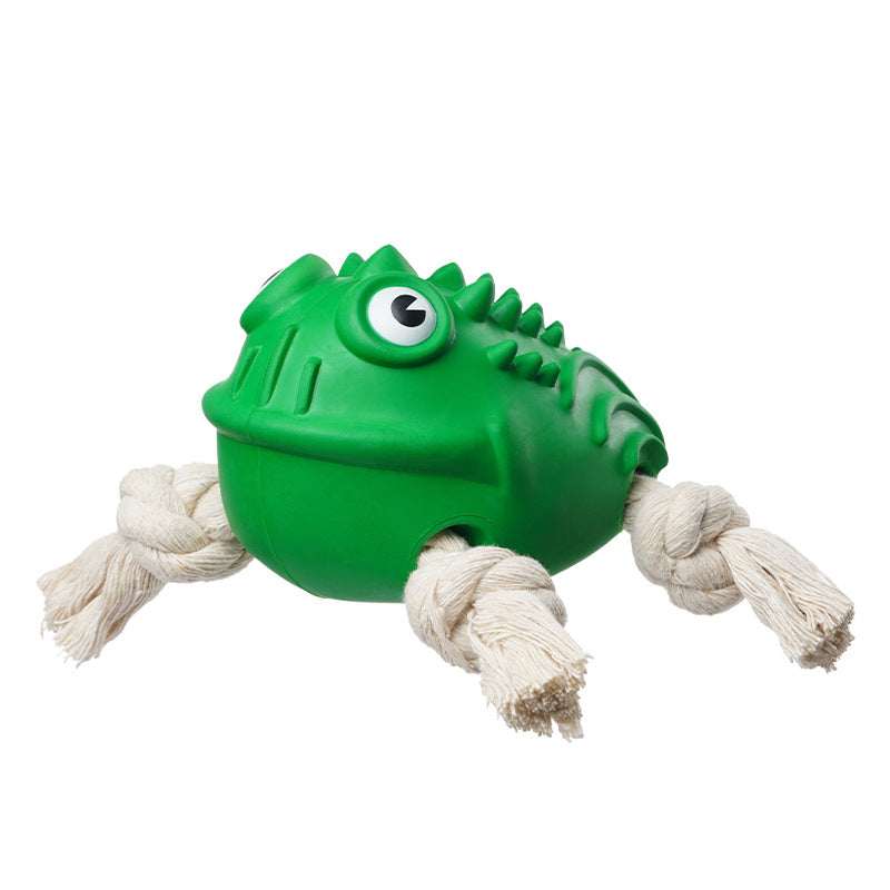 Gummi Frosch Kauspielzeug für Hunde – Unzerstörbar, Quietscher & Zahnpflege