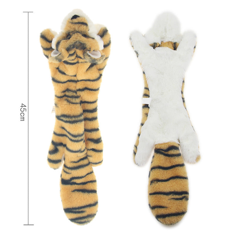 Hundespielzeug Plüsch-Tier mit Sound | 6 Motive | 45 cm | Tiger, Löwe & mehr
