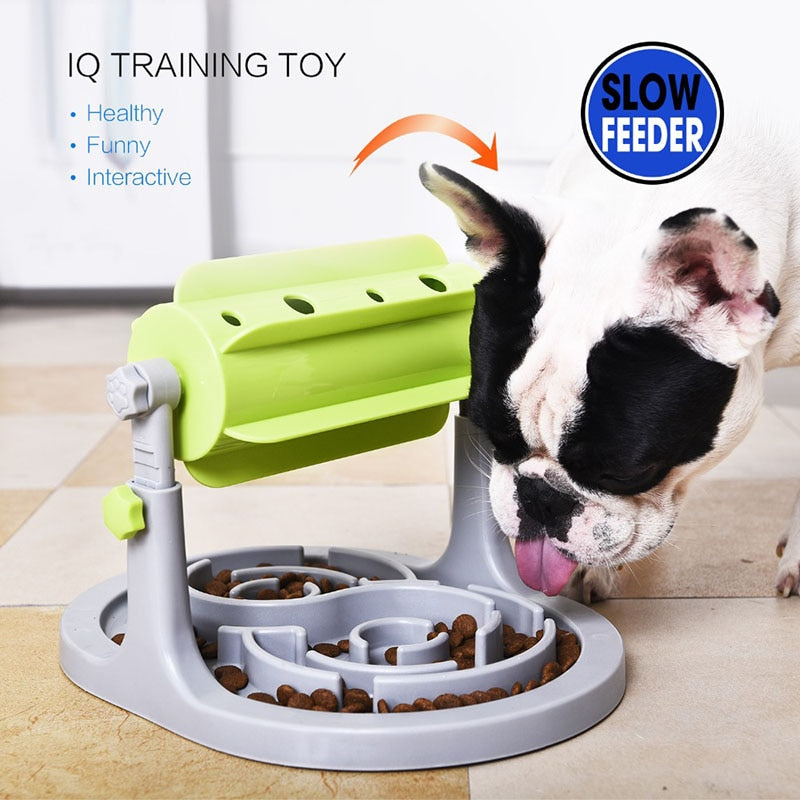 Interaktiver Hunde-Futterspender | Slow-Feeder | Höhenverstellbar | 3 Farben
