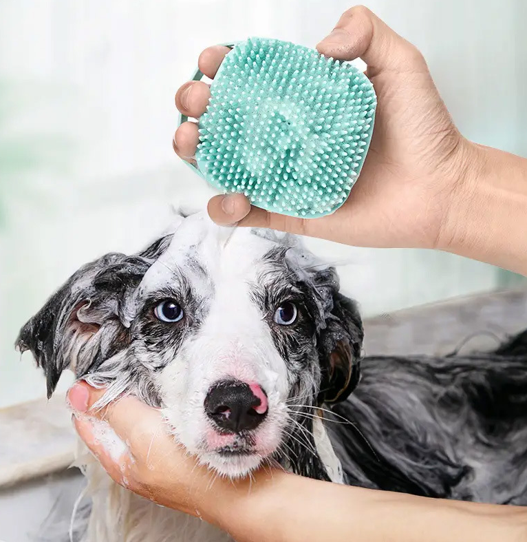 Silikon-Massagebürste für Hunde – Badebürste & Massagehandschuh, 8,5×8×5,5cm