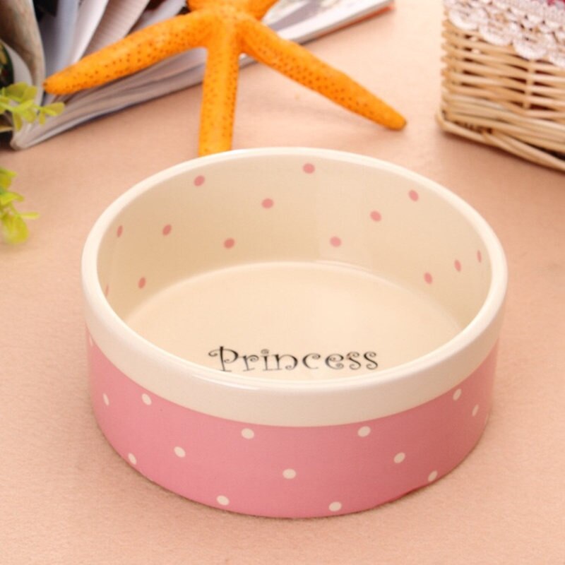 Keramiknapf mit Punkte-Design – 15×6 cm, Blau & Pink