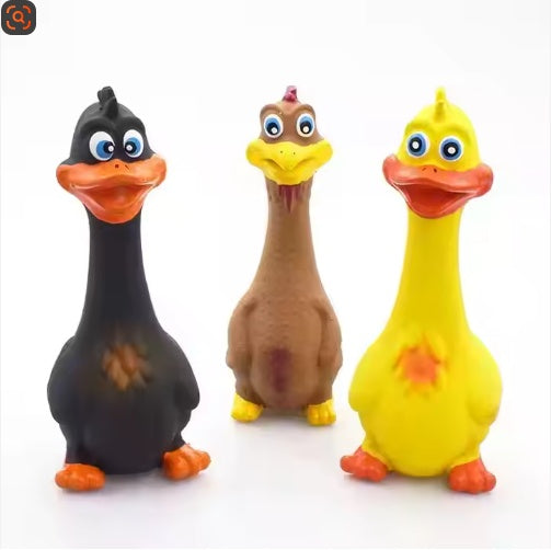 Quietschende Latex-Ente für Hunde – interaktiv, bissfest & langlebig