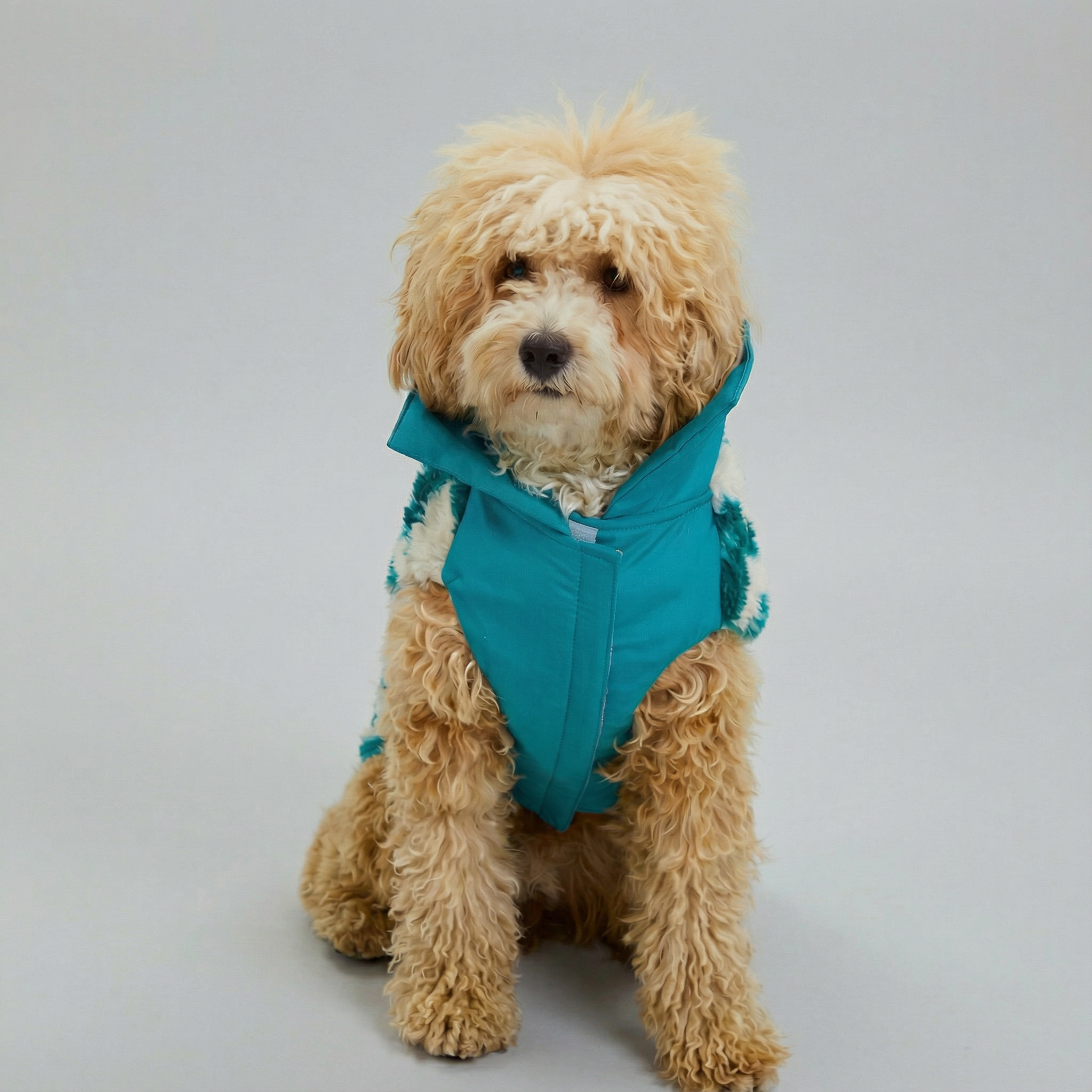 Hundemantel "Türkistraum" – Fleece-Mouflon, warm & winddicht, XS–XL