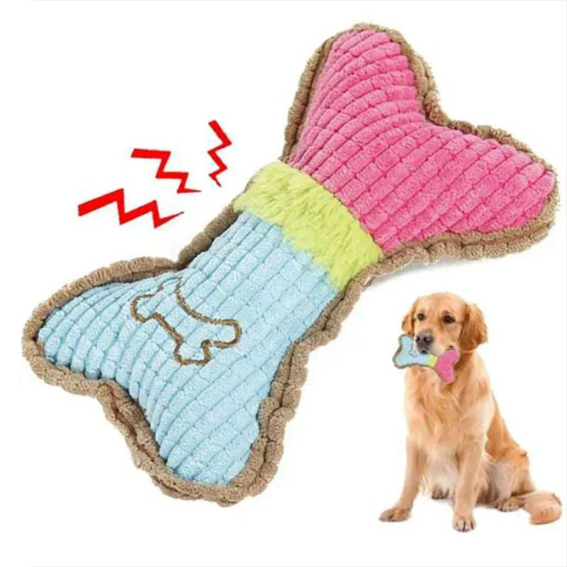 Plüsch Quietschspielzeug für Hunde – Kauen, Beißen & Spaß