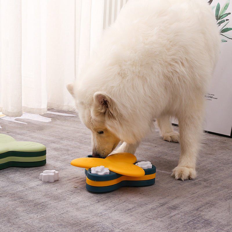 Drehbarer Puzzle-Futterspender für Hunde – 9 Fächer & IQ-Training