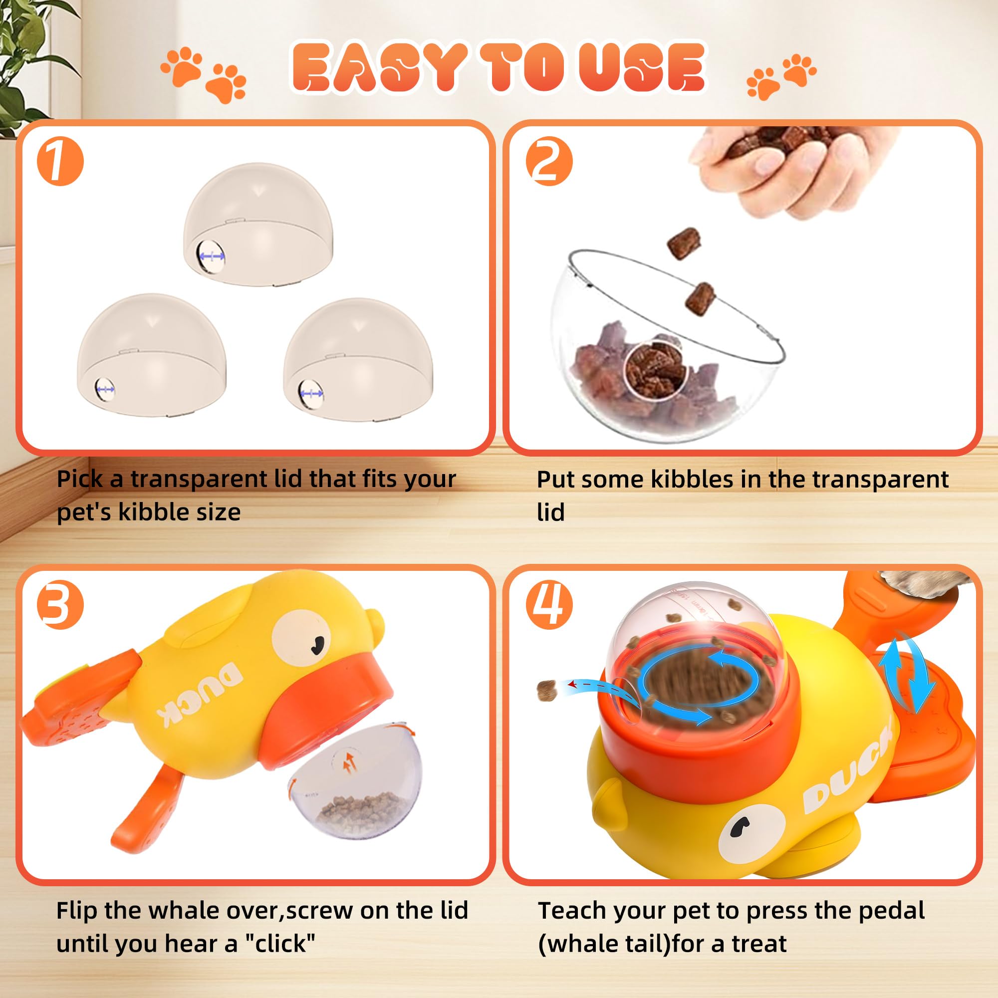 Enten-Futterspender für Hunde – Interaktives Puzzle & Slow Feeder