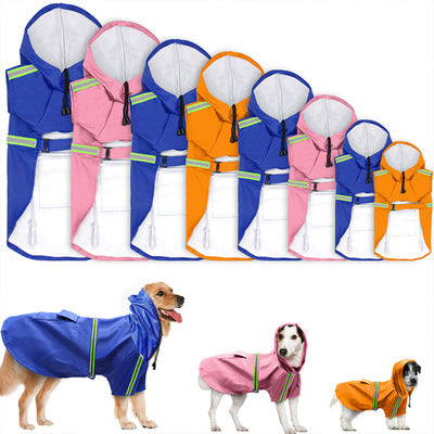 Hunde-Regenmantel wasserdicht & reflektierend – 5 Farben, S–5XL