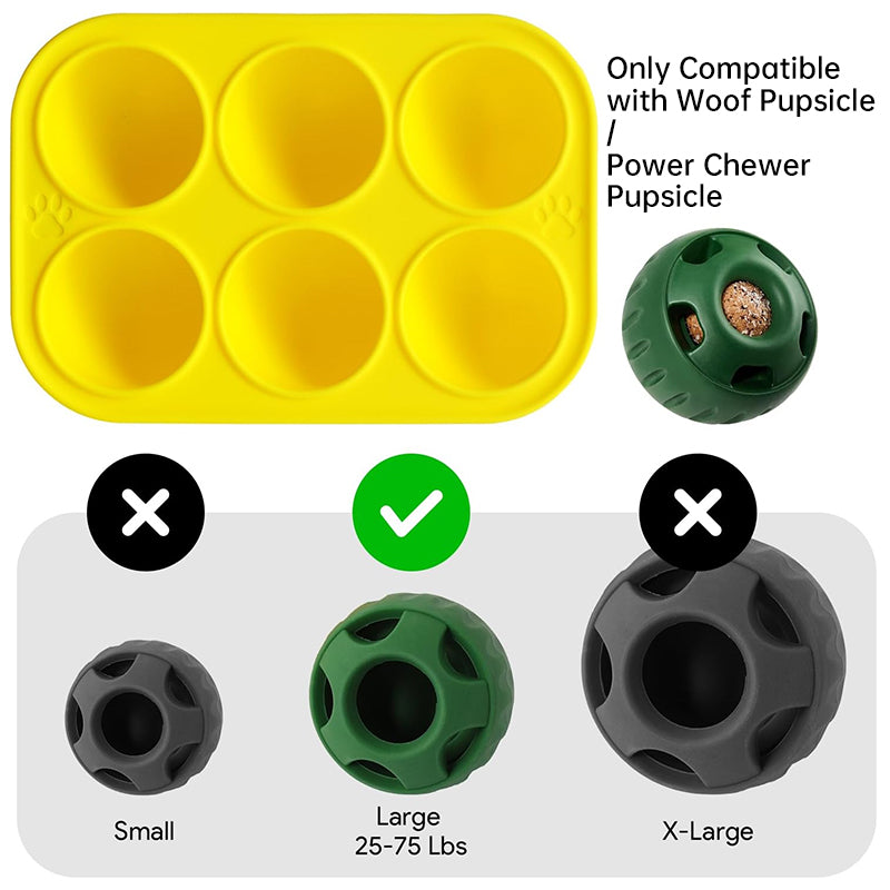 Silikonform für Hundeleckerlis – 6 Mulden, gefroren & gebacken, BPA-frei
