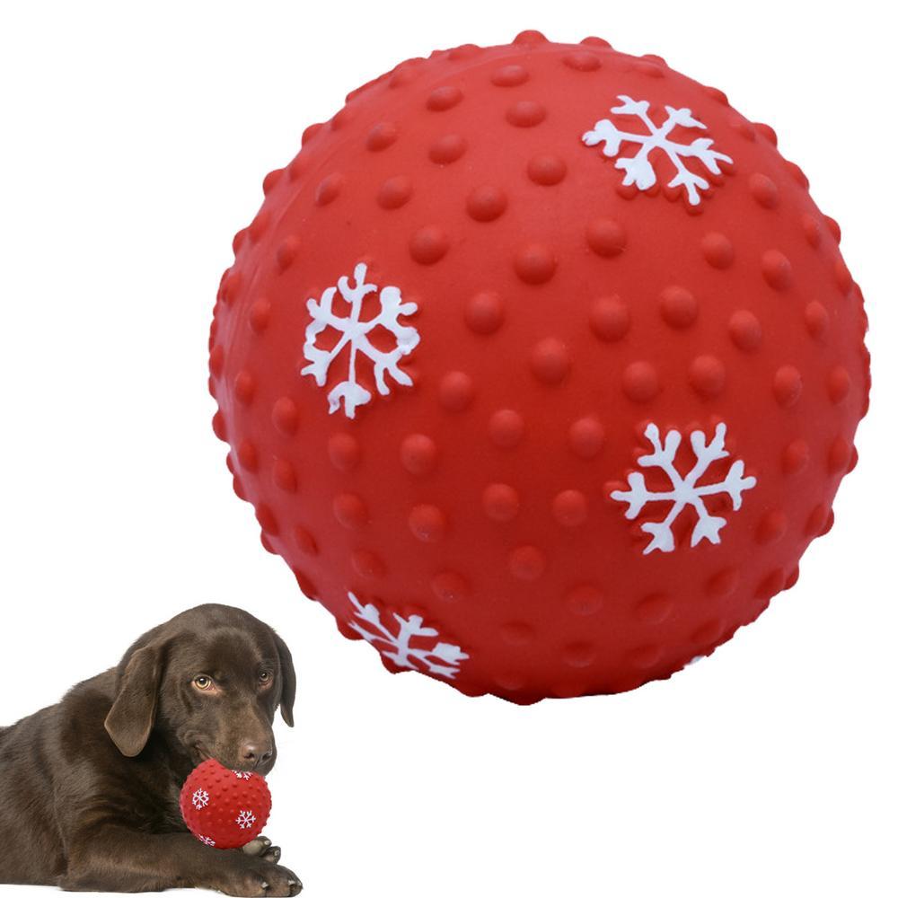Interaktiver Hundeball mit Quietscher – schwimmfähig, bissfest & zahnpflegend