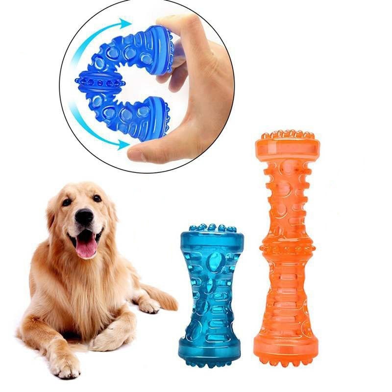 TPR Hundeknochen aus Gummi – Quietscher, Zahnpflege & Kauspielzeug