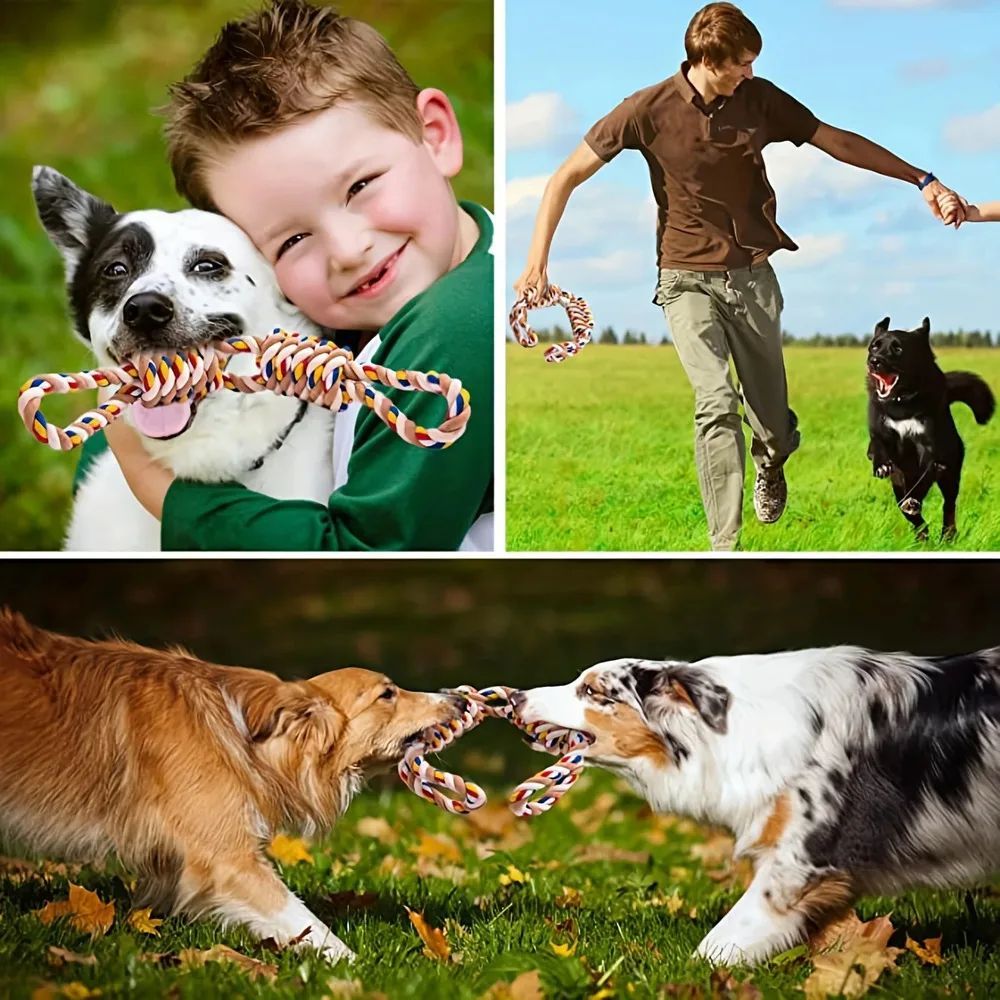 Großes Seilknoten-Spielzeug für Hunde – Zahnpflege & Tauziehen