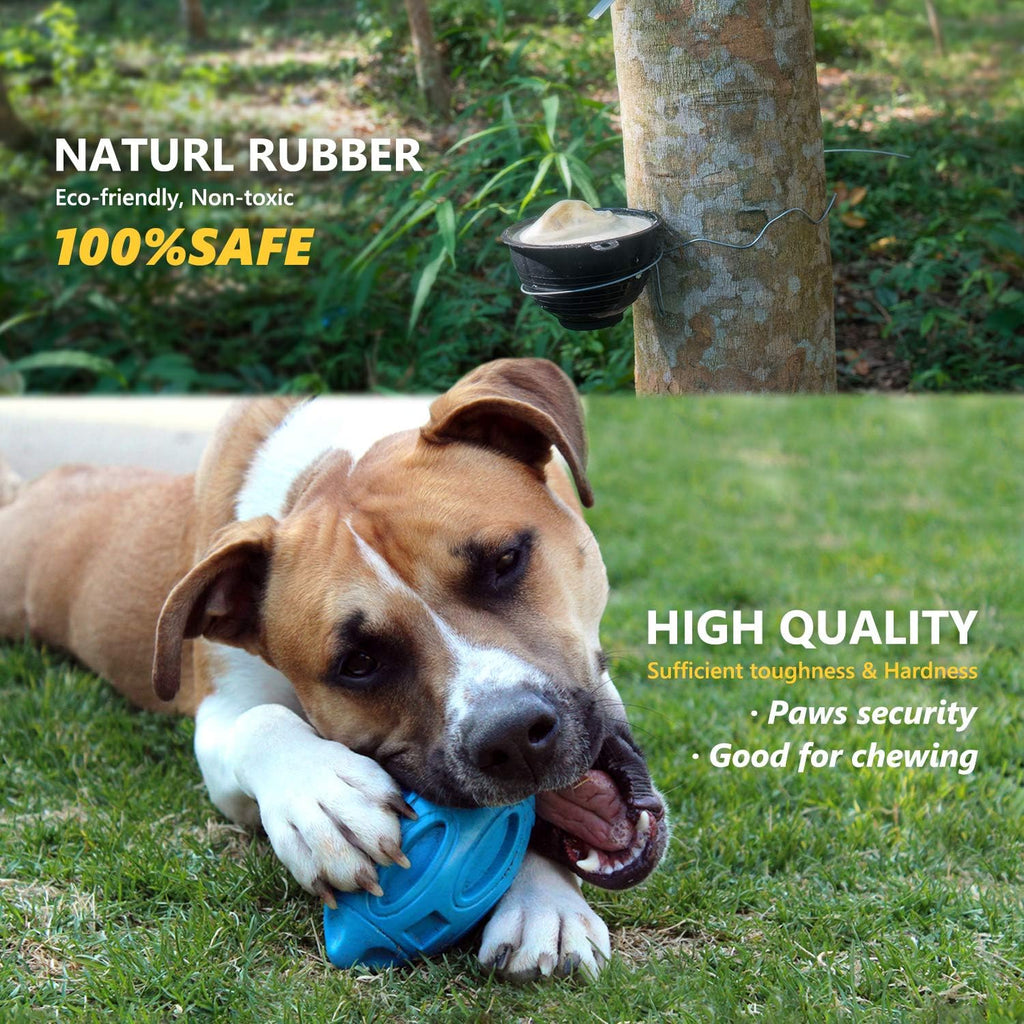 Quietscher-Kauball aus Naturkautschuk für Hunde – Robust & Langlebig | Blau / Grün / Orange
