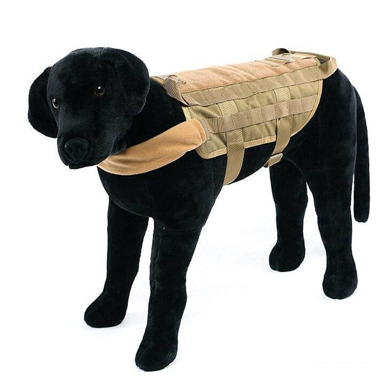K9 Tactical Molle-Weste fuer Hunde - 600D Nylon | Wasserdicht | 3 Farben | M-XL | Jagd und Training
