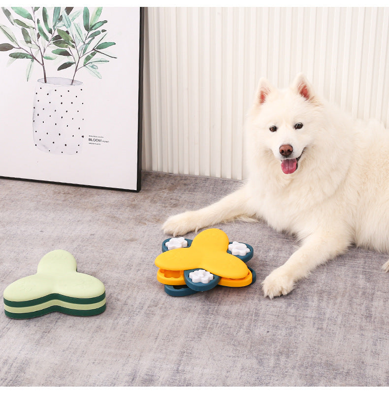 Drehbarer Puzzle-Futterspender für Hunde – 9 Fächer & IQ-Training