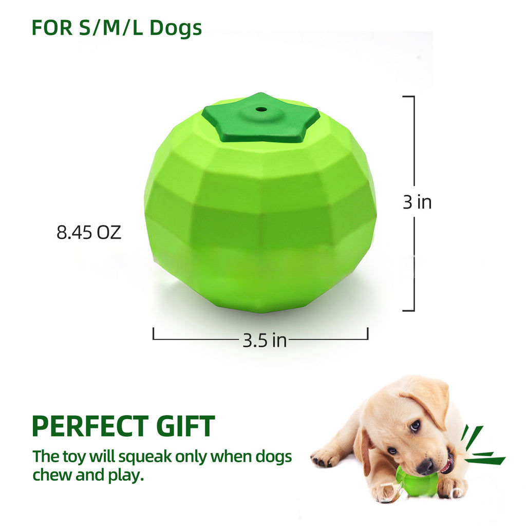 Naturkautschuk Quietschball für Hunde – Kauspielzeug mit Rindfleischgeschmack