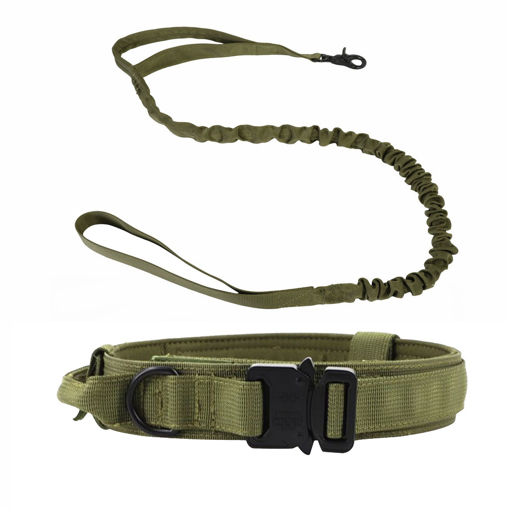 Taktisches Hundehalsband & Leine für Outdoor & Training – 8 Farben, M bis XL, auch als Set