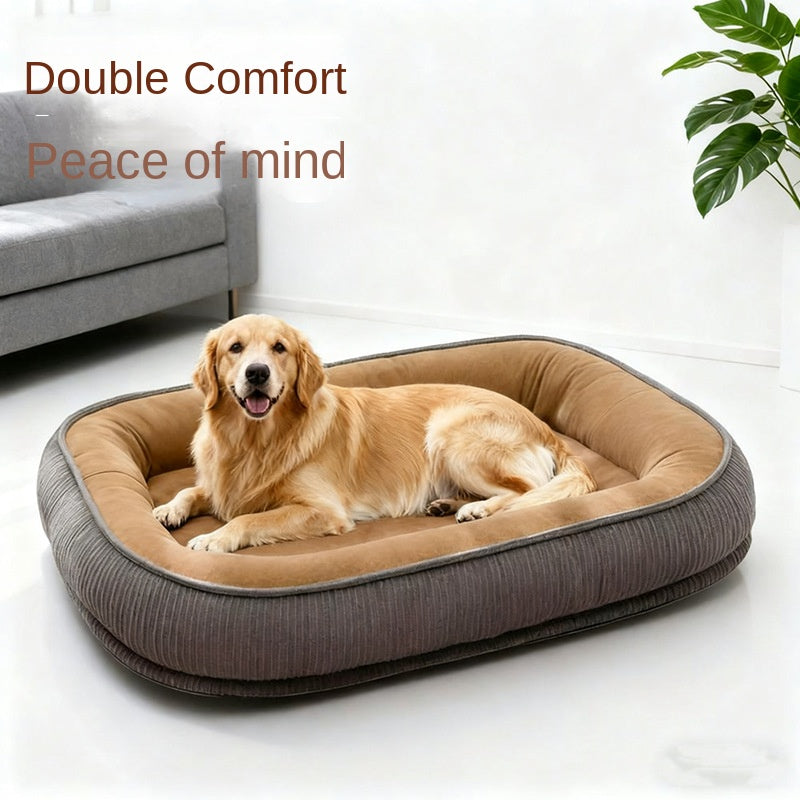 Hundebett Hundehaus - Warm und gemuetlich | Halbgeschlossen | 3 Farben | M-XXL | Maschinenwaschbar
