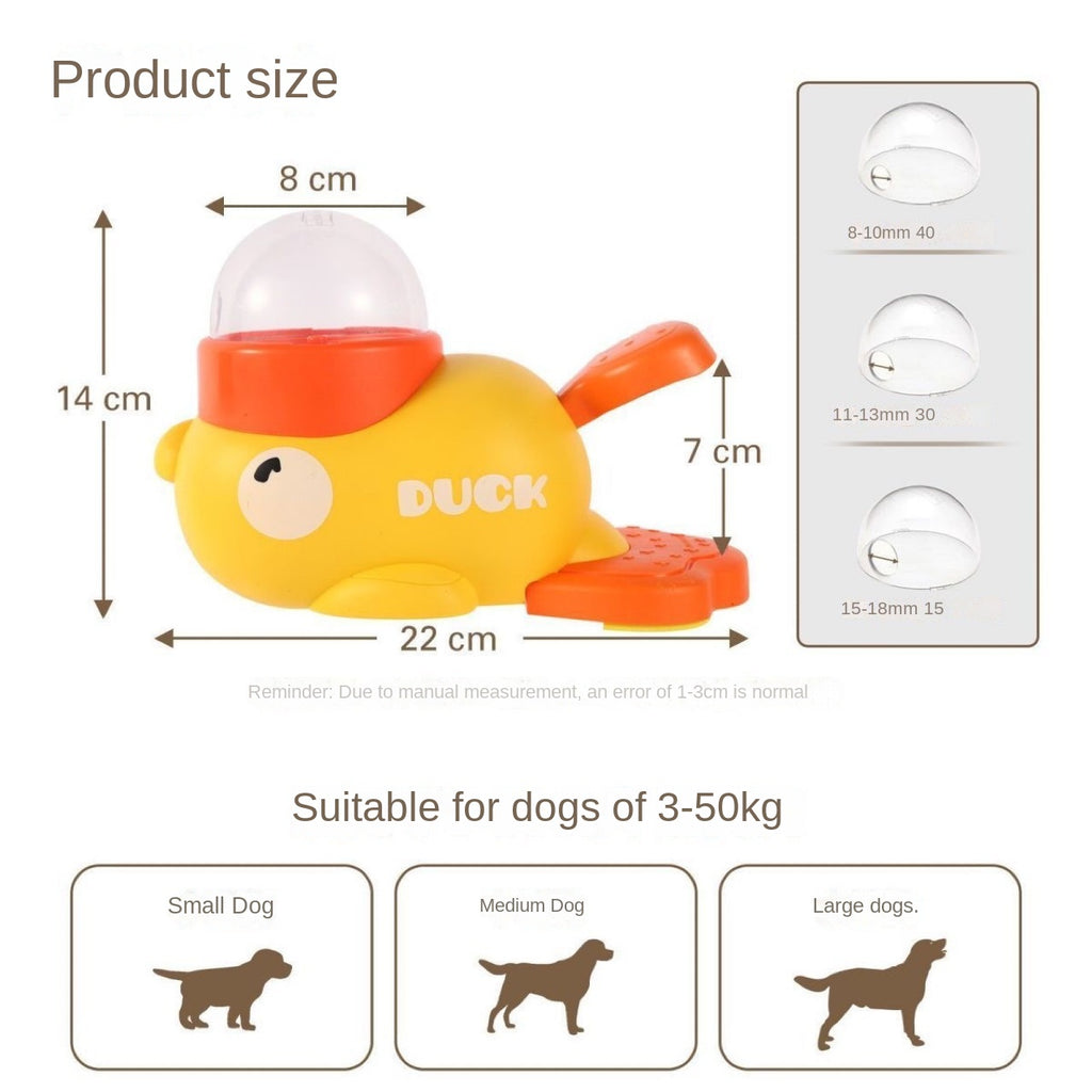 Snackspender "Gelbe Ente" – interaktives Druckspiel für Hunde, ABS