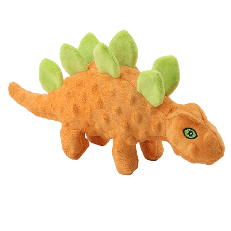 Hundespielzeug Plüsch-Stegosaurus 2-in-1 | Sound & Stachelball | 33 cm | 3 Farben