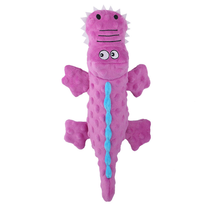 Plüsch-Krokodil Hundespielzeug – Quietscher & Raschelpapier | 3 Farben | 37 cm