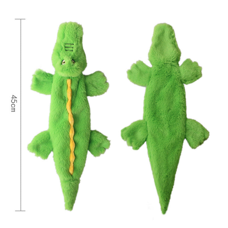 Plüsch-Tierspielzeug für Hunde – Krokodil, Schwein & Elefant, 45 cm