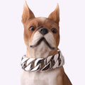 Edelstahl-Hundehalsband 32mm – Silber oder Gold, 40–70 cm