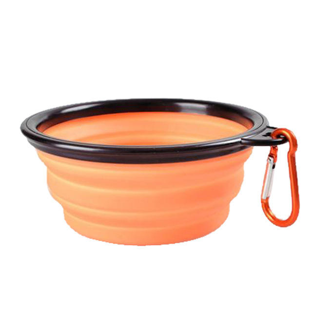 Faltbarer Silikon-Reisenapf für Hunde – 350ml oder 1000ml, mit Karabiner
