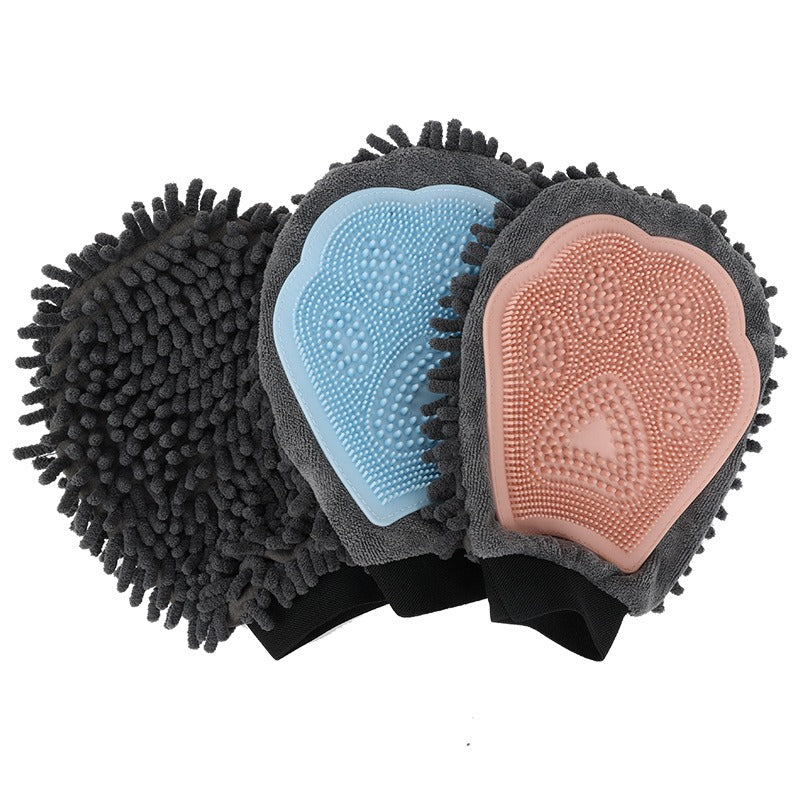 Duschhandschuh für Hunde – doppelseitig, Massage & Reinigung, 3 Farben