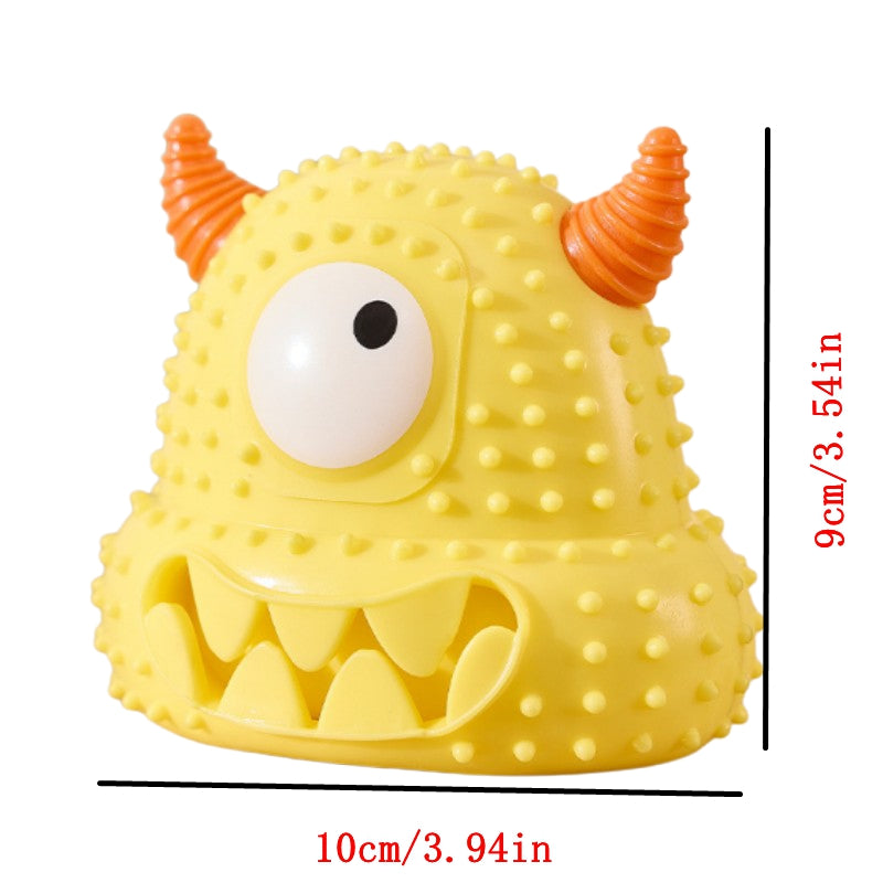 Silikon Monster Spielzeug für Hunde – Quietscher, Zahnpflege & Snack-Fach