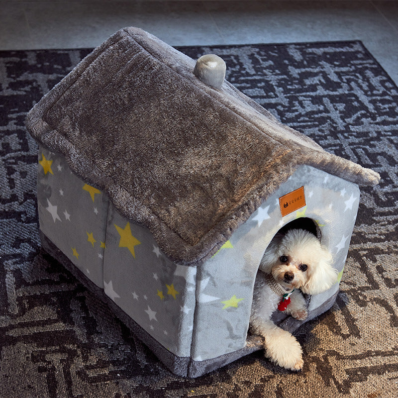 Faltbares Hundehaus & Hundehöhle – selbstwärmend, 13 Designs, S–L