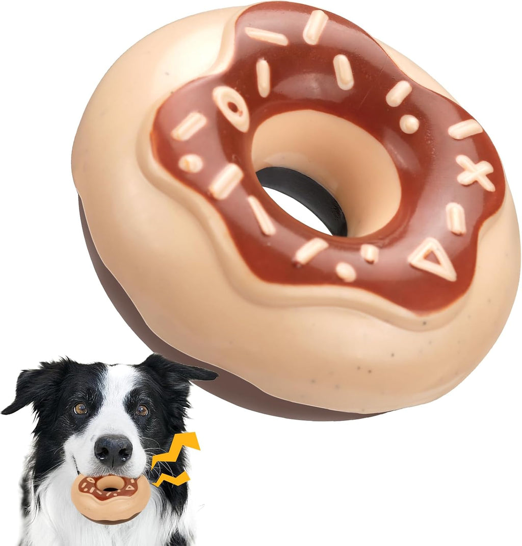 Donut Kauspielzeug für Hunde – TPR, Quietscher & Zahnpflege