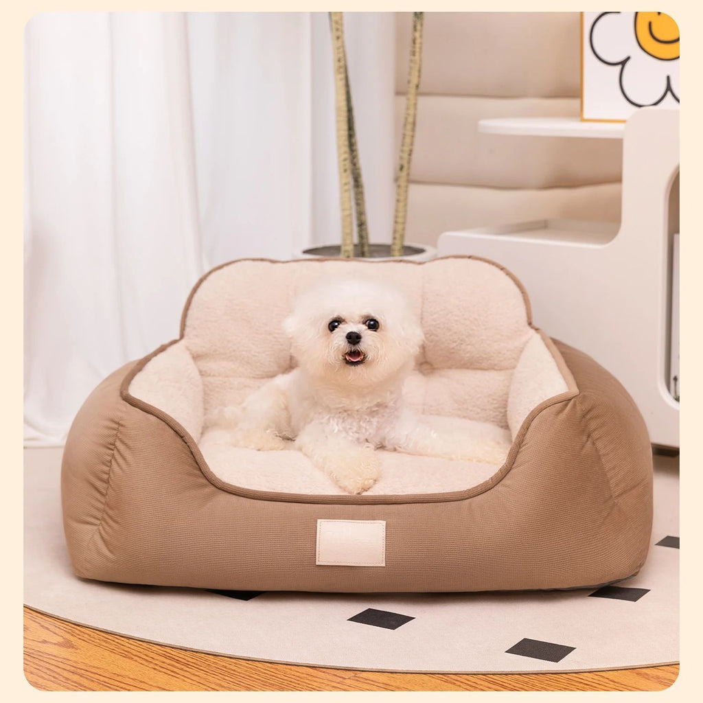 Plüsch Hundebett – Weiches Sofa-Bett waschbar für Hunde